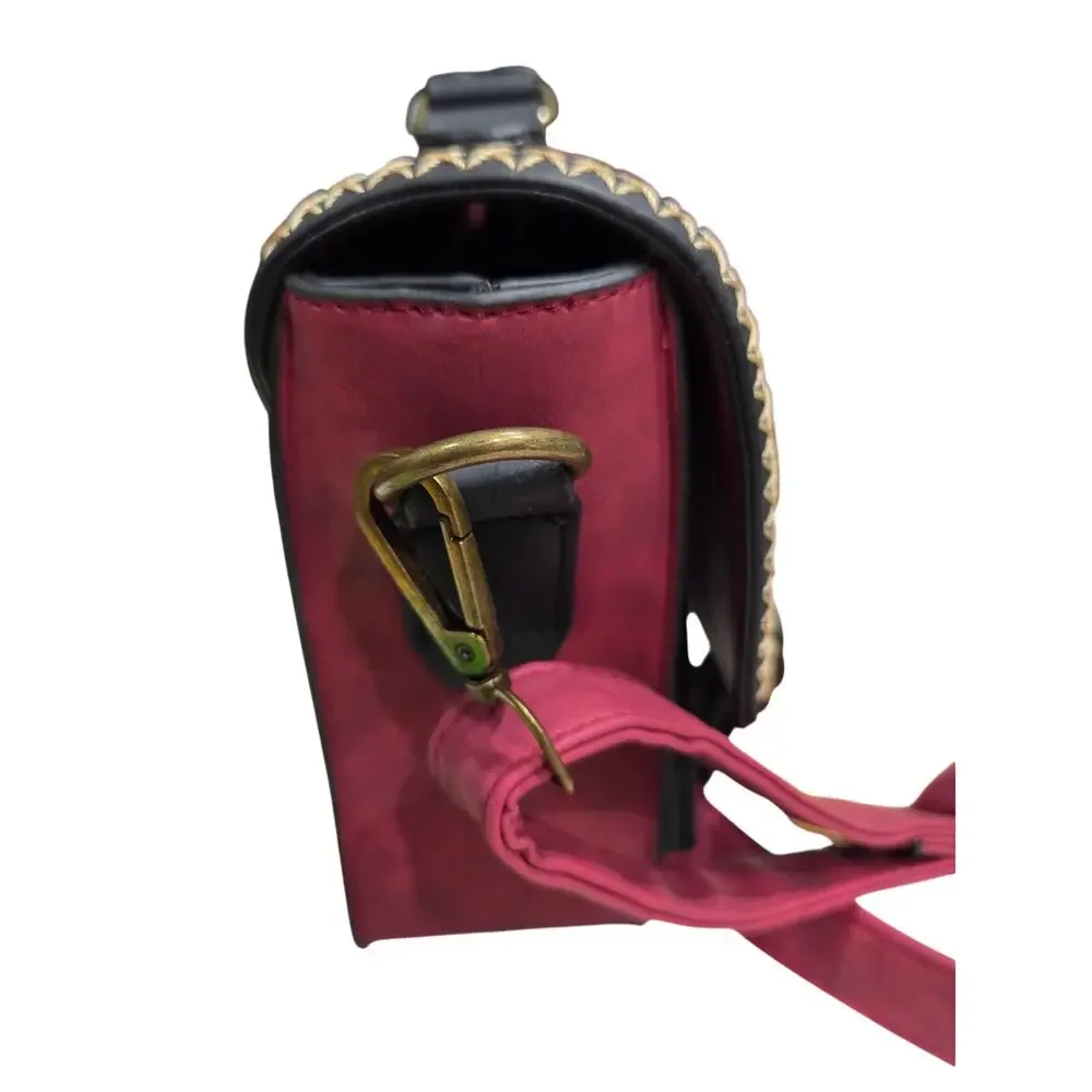 NWT Cotton Road Crimson Red Satchel Bag Windmill Crossbody Bag